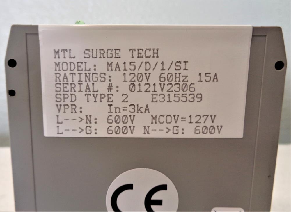 MTL MA15 Series Surge Protector MA15/D/1/SI